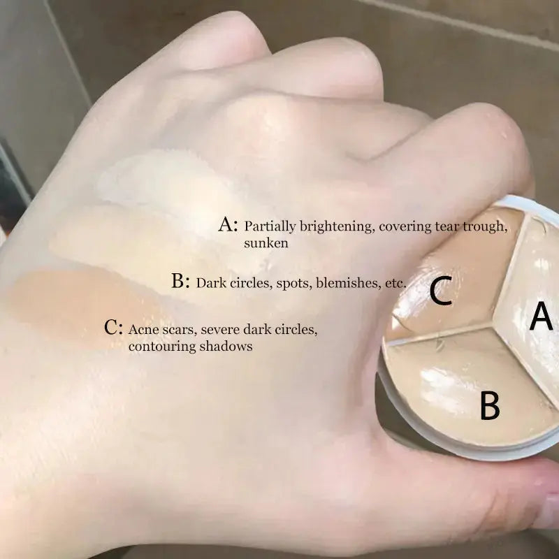 3-Color Concealer Palette Cream - KIMDRE