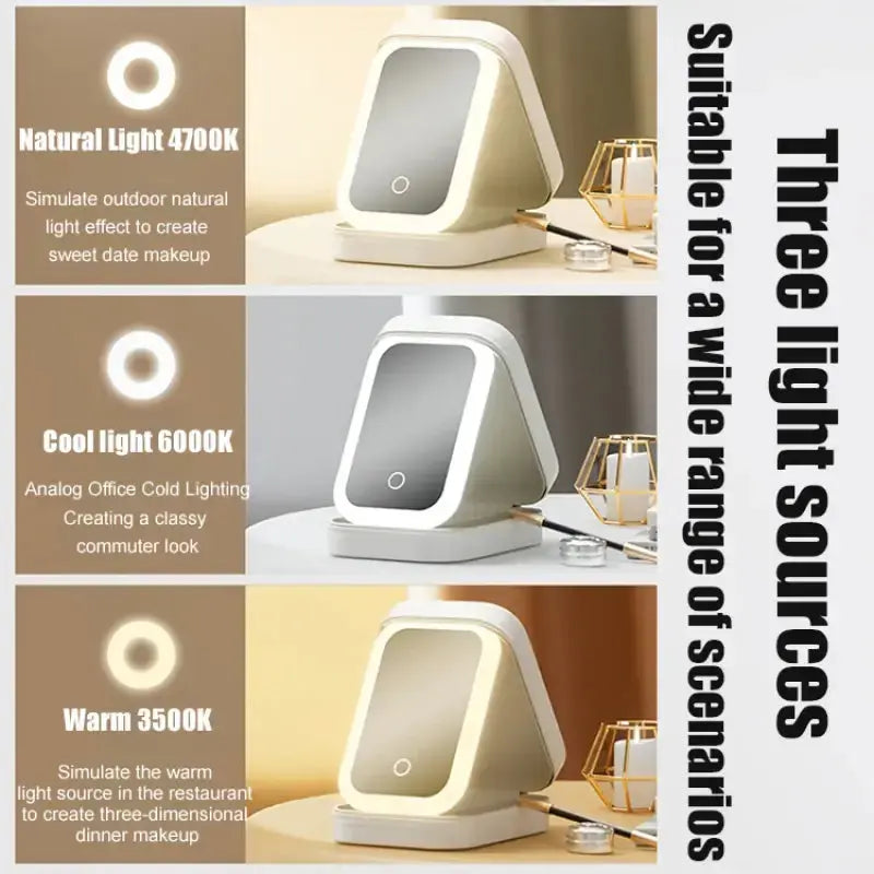 LED Mirror Makeup Storage Box - KIMDRE