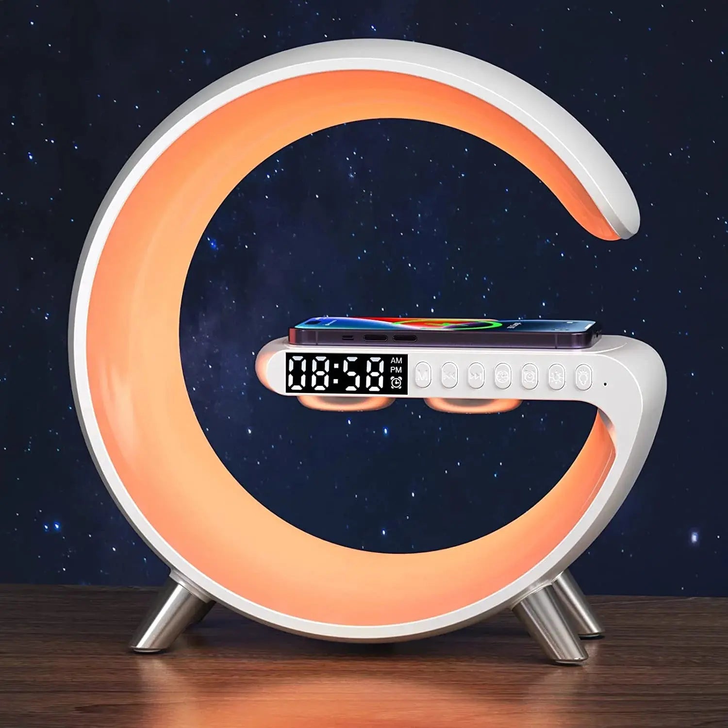 SmartCharge Lamp Bluetooth Speaker Wireless Charger KIMDRE