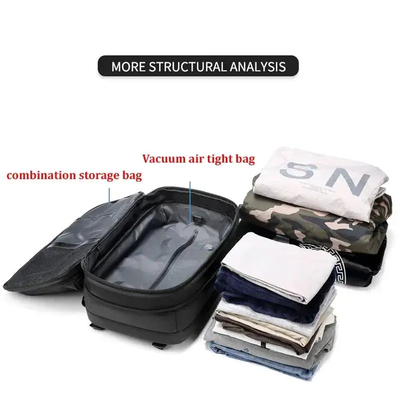SpaceSaver Vacuum Backpack: Pack Smart, Travel Light! KIMDRE